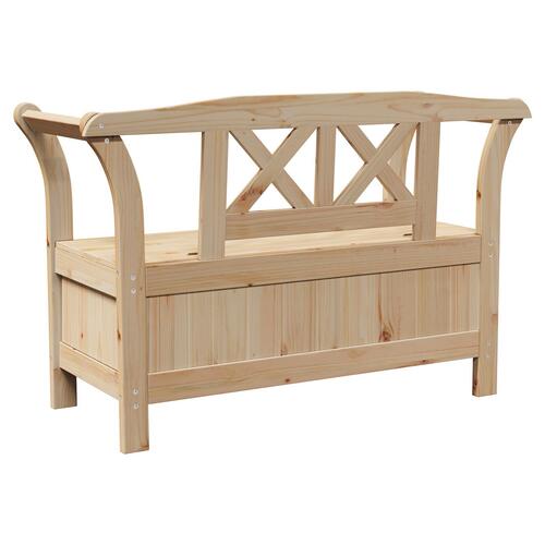 Haveopbevaringsbænk 119x76x44 cm Massivt fyrretræ