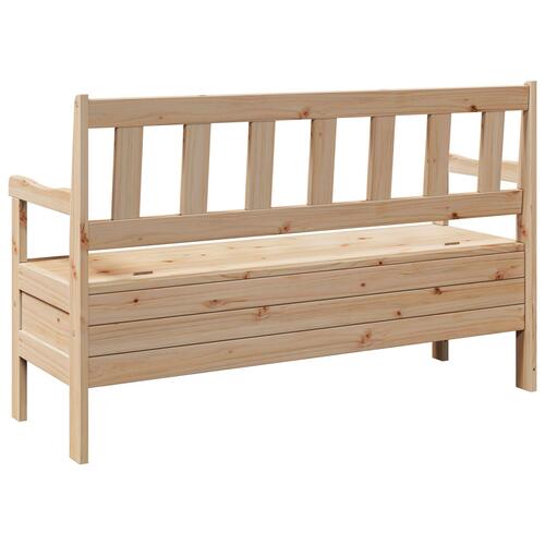 Udendørs Bænk 119x76x44 cm Massivt Fyrretræ