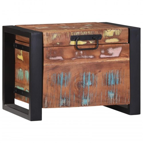 Opbevaringskister 40x30x30cm Solid Genbrugstræ og Metal