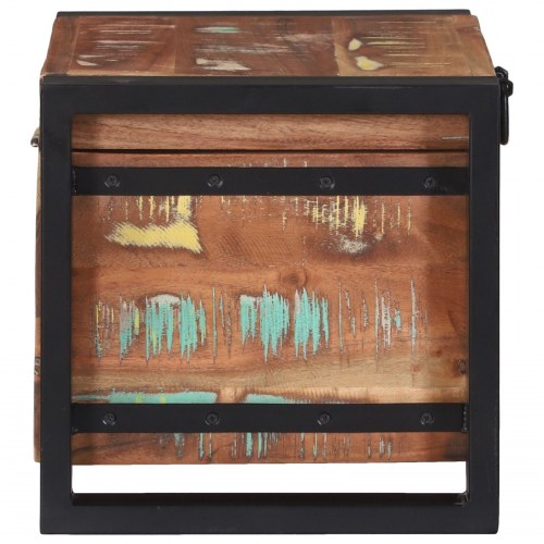 Opbevaringskister 40x30x30cm Solid Genbrugstræ og Metal