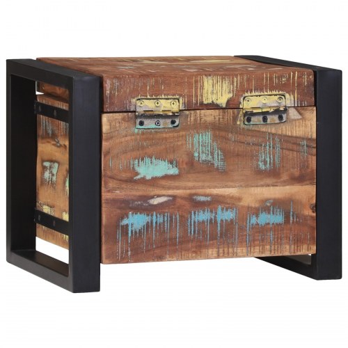 Opbevaringskister 40x30x30cm Solid Genbrugstræ og Metal