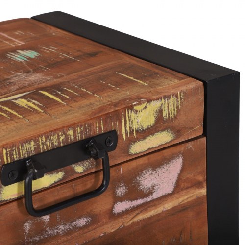 Opbevaringskister 40x30x30cm Solid Genbrugstræ og Metal