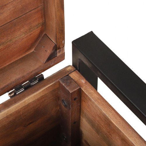 Opbevaringskister 40x30x30cm Solid Genbrugstræ og Metal