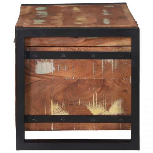 Opbevaringskister 60x30x30cm Solid genbrugstræ og metal