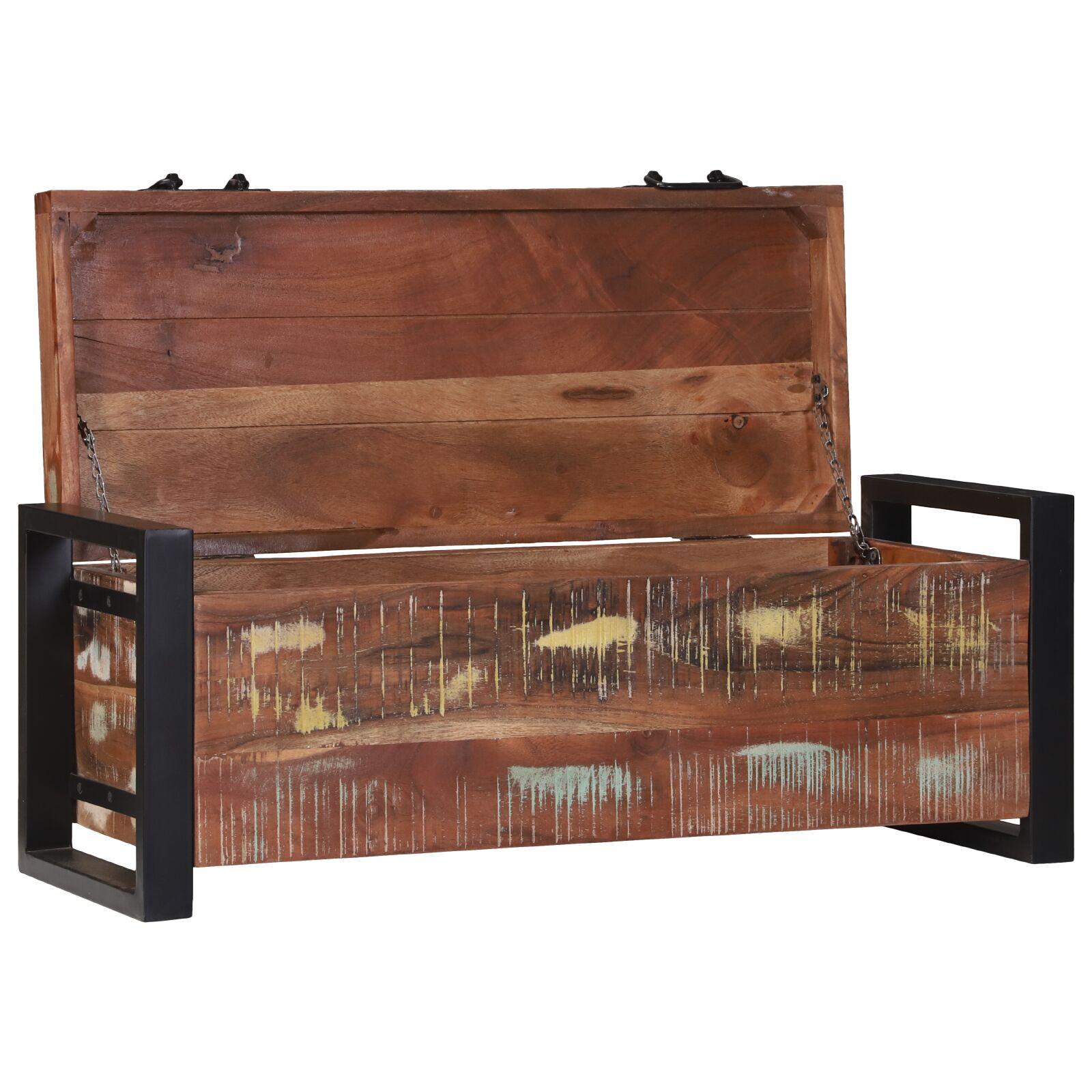 Opbevaringskister Brun 80 x 30 x 30 cm Massivt genbrugstræ