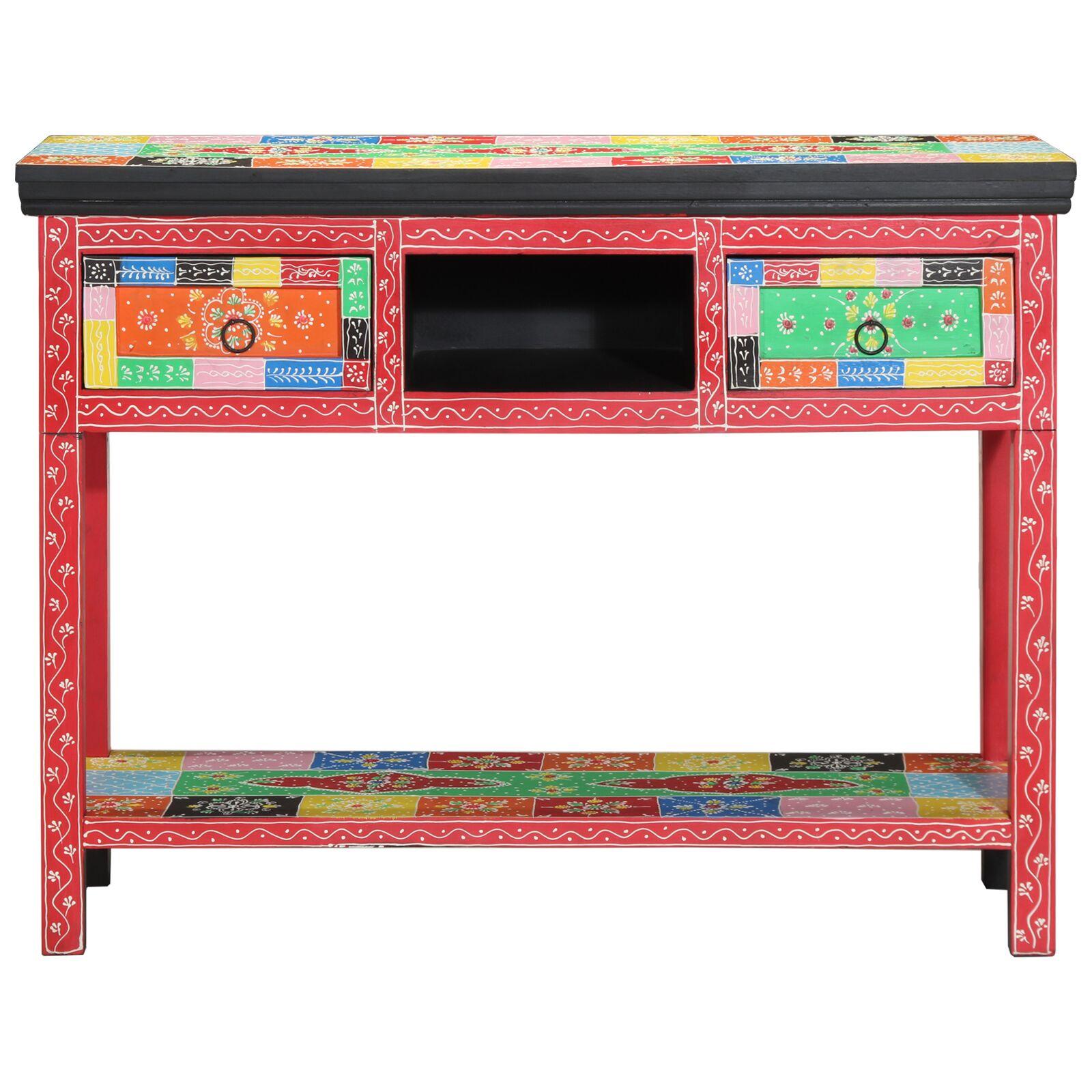 Konsolbord Flerfarvet 100 x 30 x 75 cm Massivt mangotræ