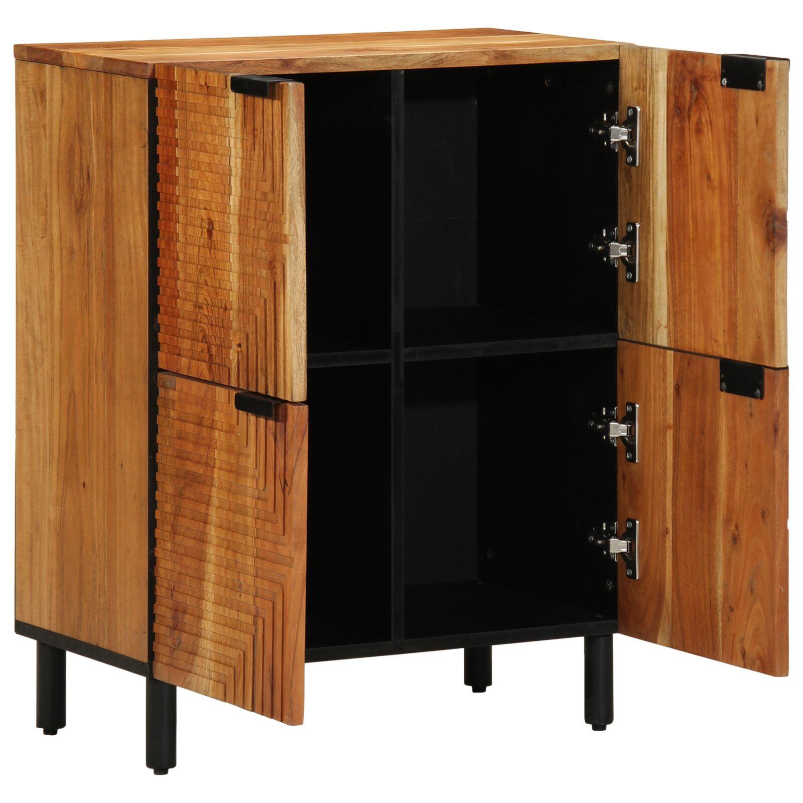vidaXL Sideboard med hylde Brun 60 x 33,5 x 75 cm Massivt mangotræ