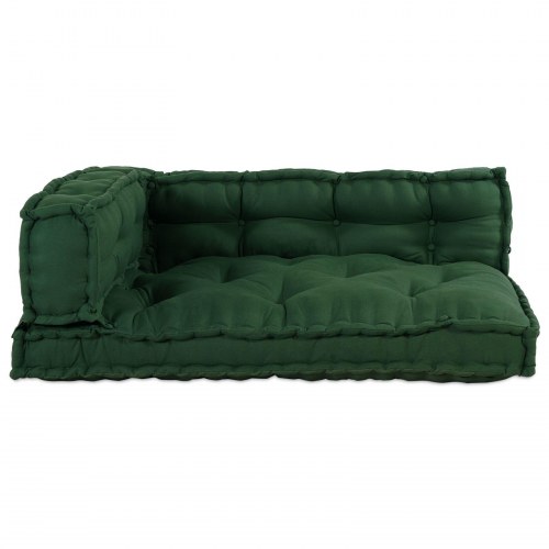 Pallet Sofa Pude med Arm- og Rygstøtte Grøn Stof