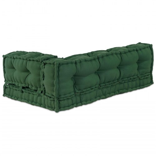 Pallet Sofa Pude med Arm- og Rygstøtte Grøn Stof