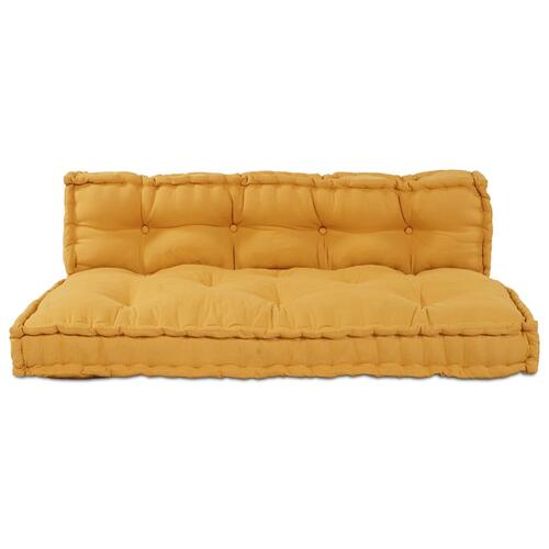 Palletsofa Pude med Rygstøtte - Gul Stof