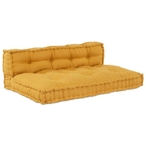 Palletsofa Pude med Rygstøtte - Gul Stof