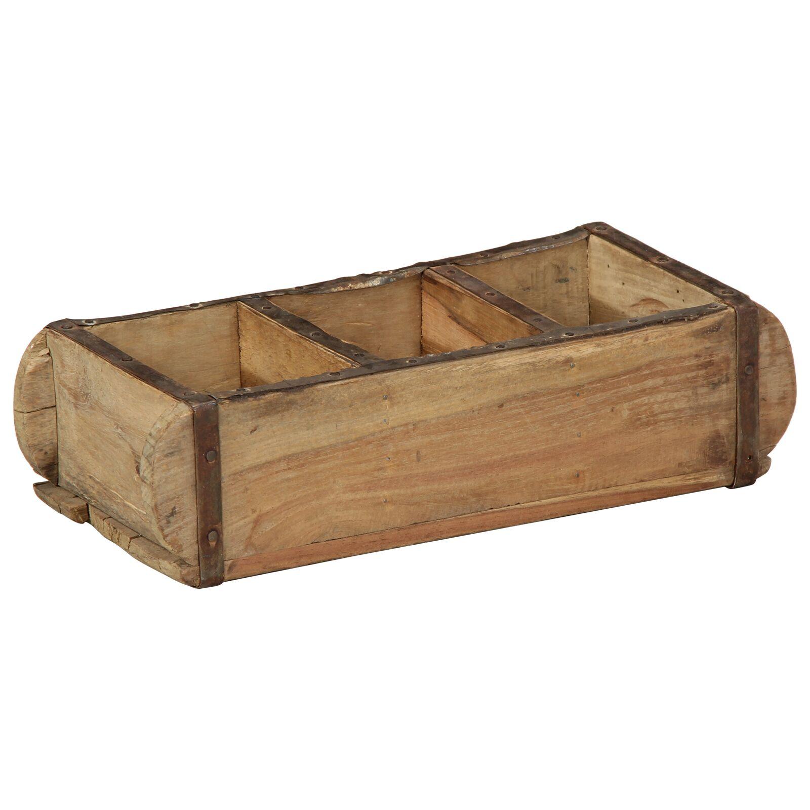 Bakke 4 pcs Brun 30 x 14 x 9 cm Solid genbrugs træ