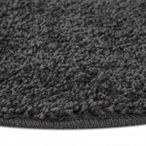 Fluffy Tæppe med Latexbagside Mørkegrå ø160 cm