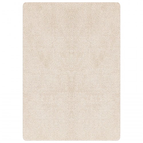 Plysset tæppe med latexbagside creme 240x340 cm
