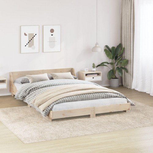 Plysset tæppe med latexbagside creme 240x340 cm