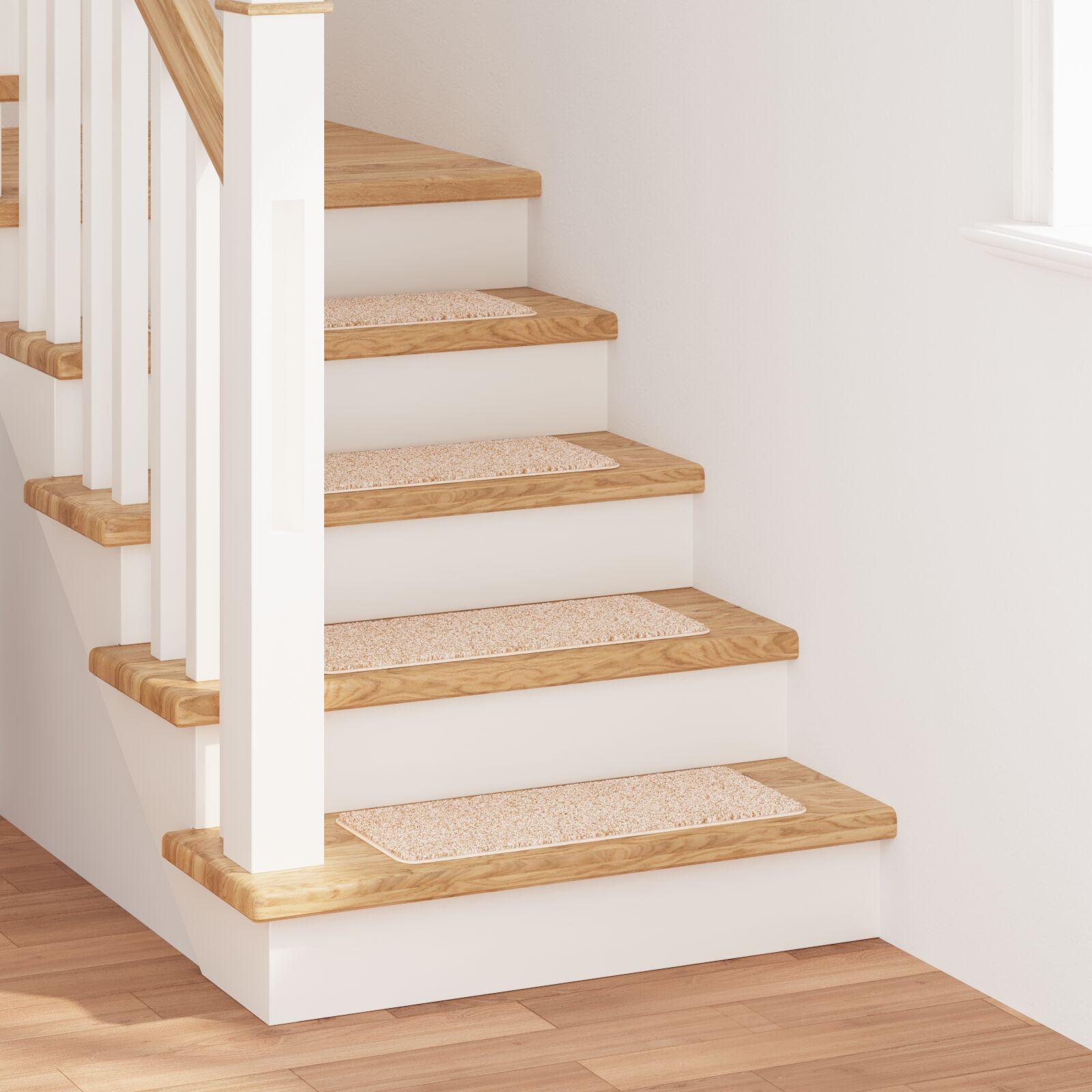 Skridsikre Trappemåtter 15 stk Creme 60 x 25 cm PP