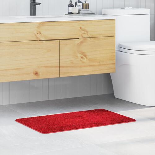 Bademåtte Rektangulær Rød 50x80 cm Polypropylen Skridsikker