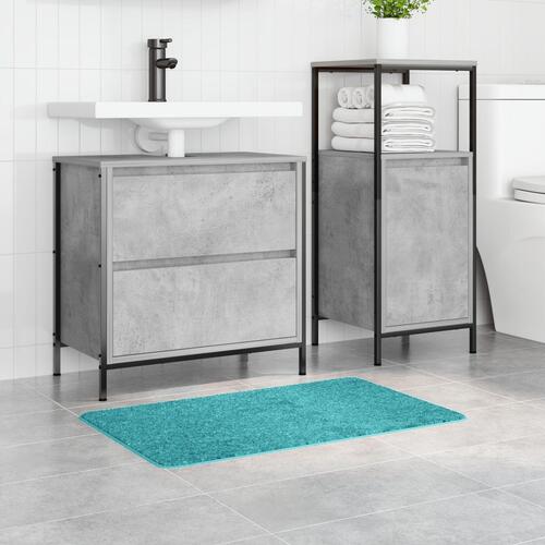 Bademåtte Rektangulær Turkis 50x80 cm Polypropylen Skridsikker