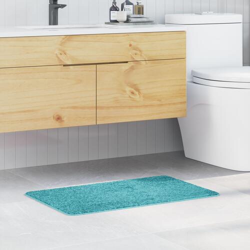 Bademåtte Rektangulær Turkis 50x80 cm Polypropylen Skridsikker