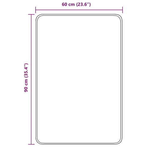 Bademåtte Rektangulær Grå 60x90 cm Polypropylen Skridsikker
