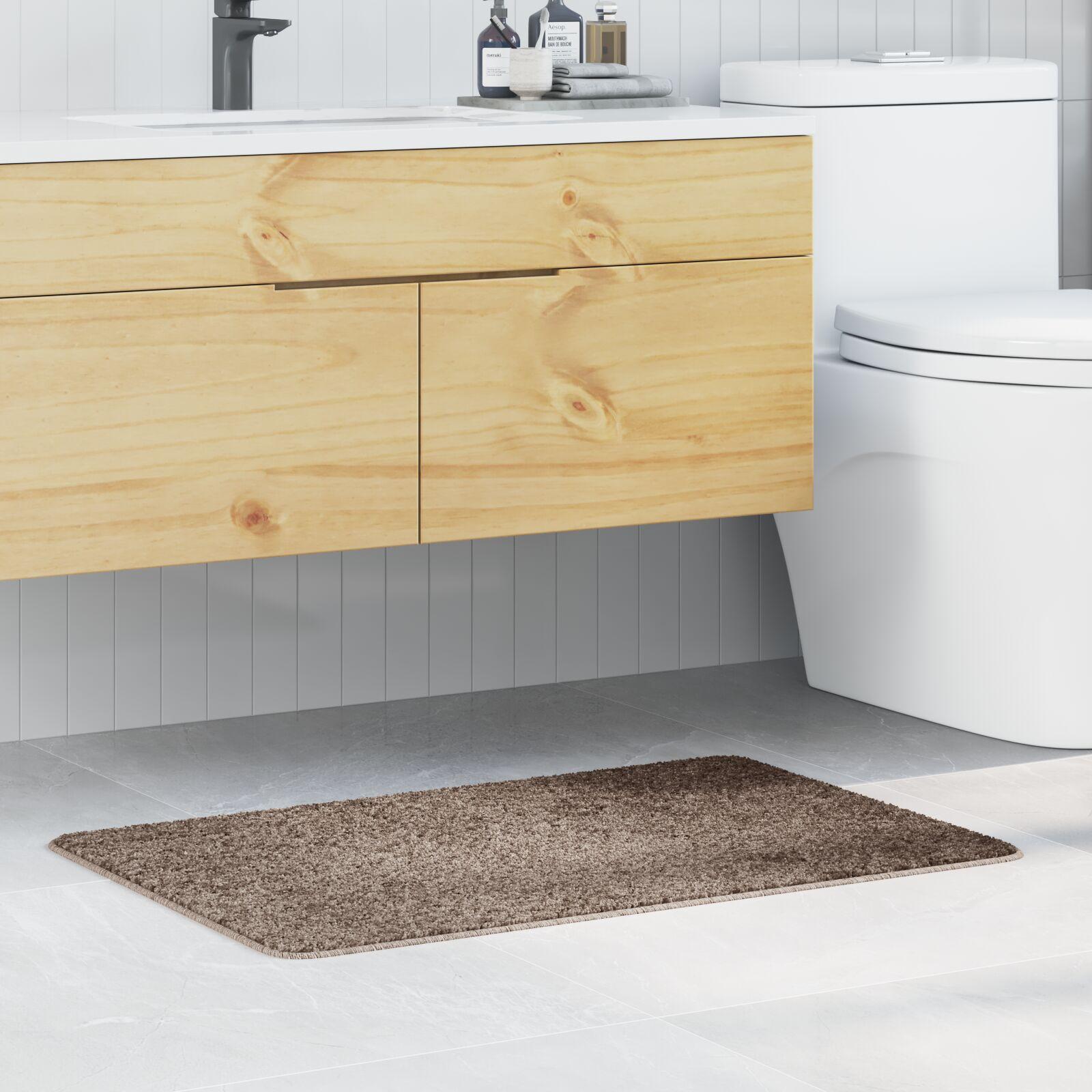 Bademåtter Rektangulær Brun 60x90 cm Polypropylen Skridsikker