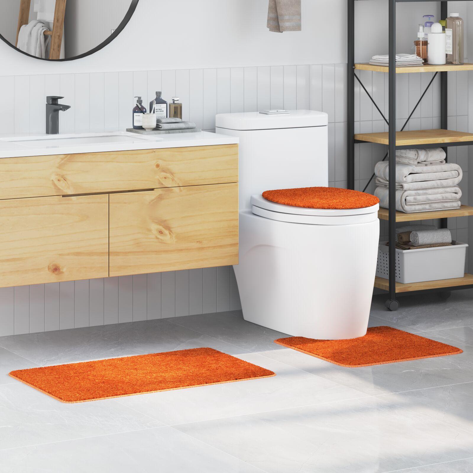 Anti-skid badevægs måttesæt 3 stk Orange 50 x 50 cm PP