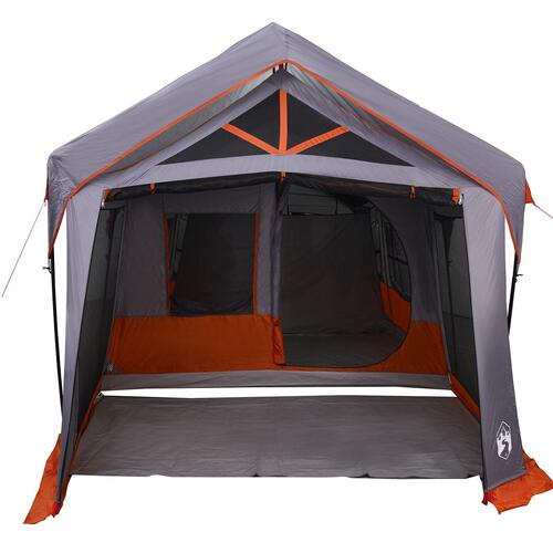 Campingtelte med Vinduer Grå og Orange til 10 Personer vandafvisende