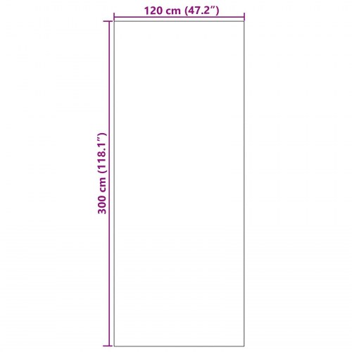 Dørmåtte Vaskbar Pink 120x300 cm