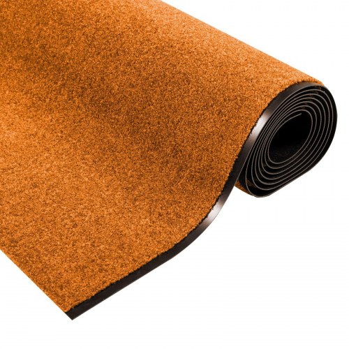 Vaskbar Dørmåtte i Orange 120x350 cm