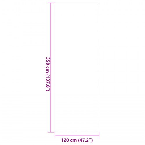 Dørmåtte Rektangulær Sort 120x350 cm