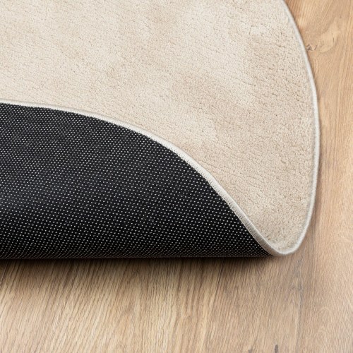Tæpper Beige Polyester 80 x 150 cm Tæppe Ovalt Moderne