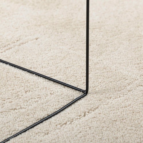 Tæppe Beige Polyester 140 x 200 cm Skridsikkert Områdetæppe