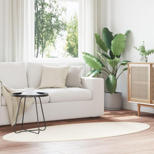 Tæpper Cremefarvet Polyester 120 x 170 cm Holdbart Områdetæpper
