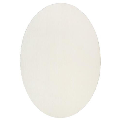 Tæpper Creme Uld 140 x 200 cm Holdbar Områdetæppe Oval