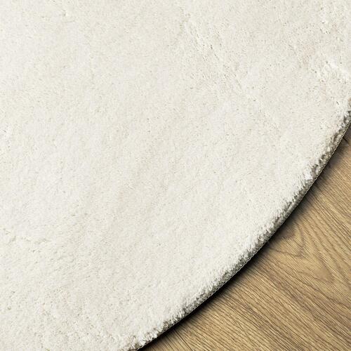 Tæpper Creme Uld 140 x 200 cm Holdbar Områdetæppe Oval