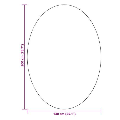 Tæpper Creme Uld 140 x 200 cm Holdbar Områdetæppe Oval