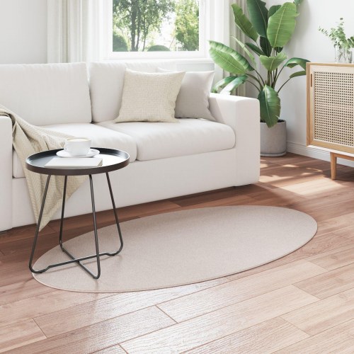 Tæpper Sand Bomuld 80 x 150 cm Skridsikker Områdetæppe Oval