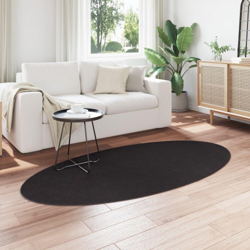 Tæppe ""HUARTE"" Sort 100x200 cm Oval