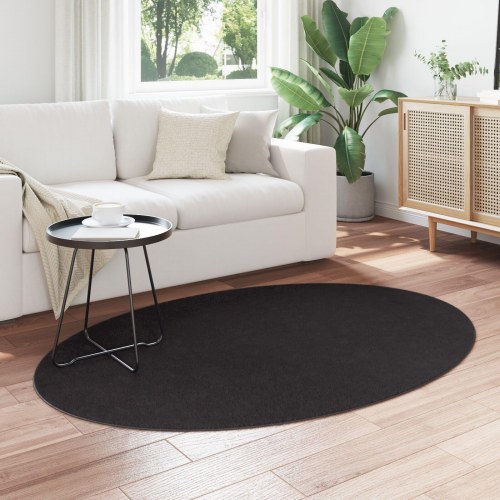 Tæppe ""HUARTE"" Sort 120x170 cm Oval