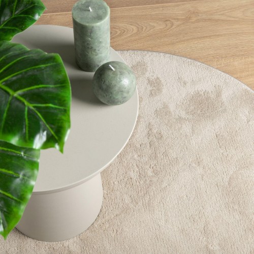 Tæpper Beige Bomuld 80 x 150 cm Accent tæppe Oval