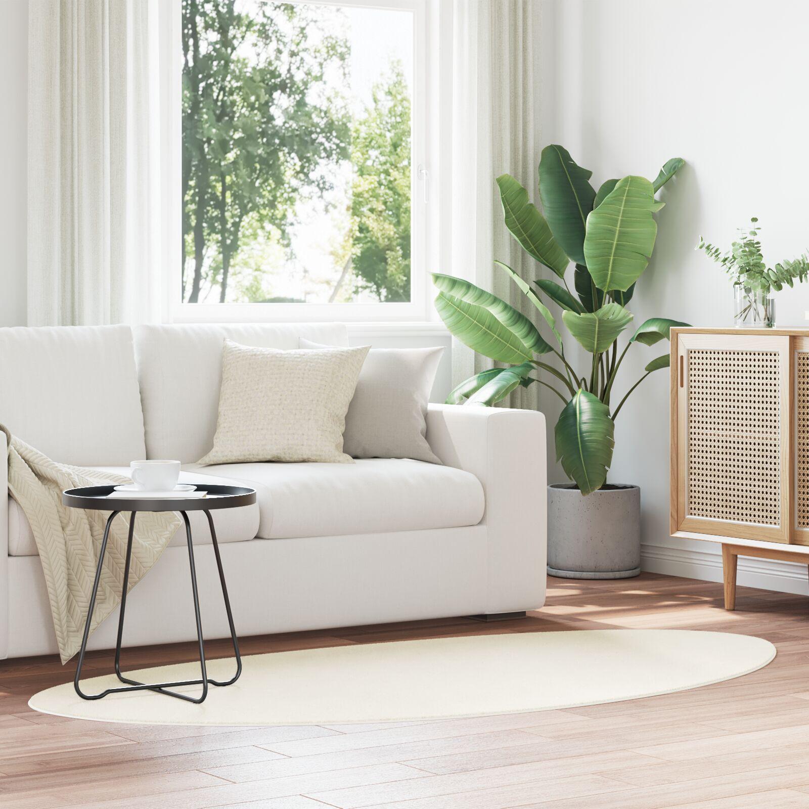 Tæppe HUARTE Creme 80 x 150 cm Polyester