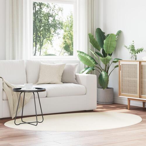 Tæpper Cremefarvet Uld 120 x 170 cm Holdbart Områdetæpper