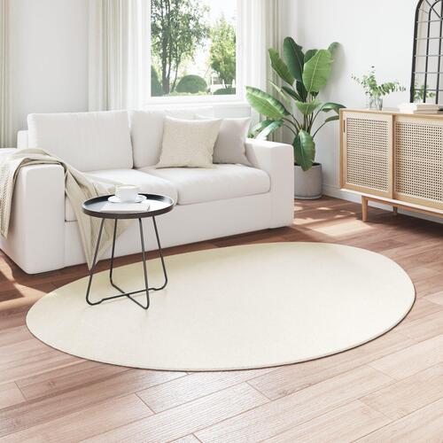 Tæpper Cremefarvet Uld 120 x 170 cm Holdbart Områdetæpper