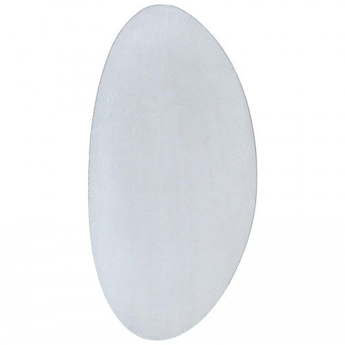 Tæpper Grå Polyester 80 x 150 cm Skridsikker Områdetæppe Oval