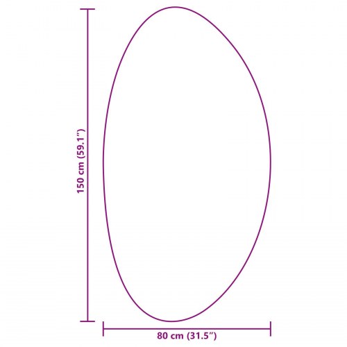 Tæpper Grå Polyester 80 x 150 cm Skridsikker Områdetæppe Oval