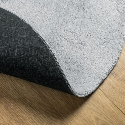 Tæpper Grå Polyester 140 x 200 cm Mønster Områdetæpper Ovalt