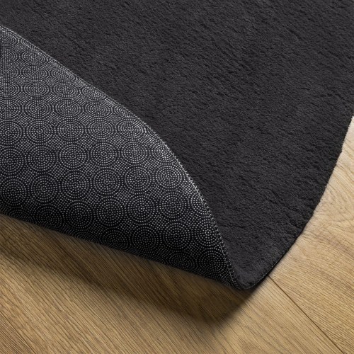 Tæpper Sort Bomuld 120 x 170 cm Områdetæppe Oval Moderne