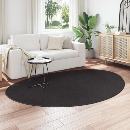 Tæpper Sort Polyester 160 x 230 cm Områdeteppet Ovalt