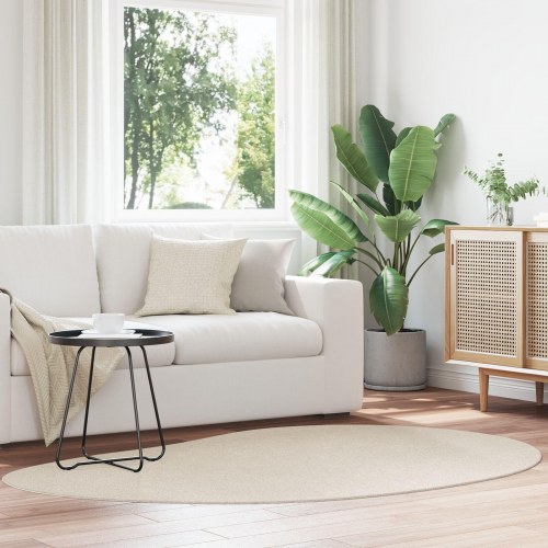 Områdetæppe Beige 140x200 cm Polyester Skridsikker
