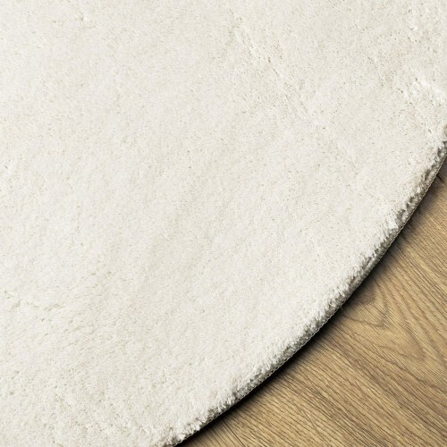 Områdetæppe Creme 80x150 cm Polyester Skridsikker